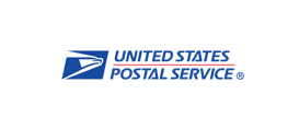 USPS logo on a black background.